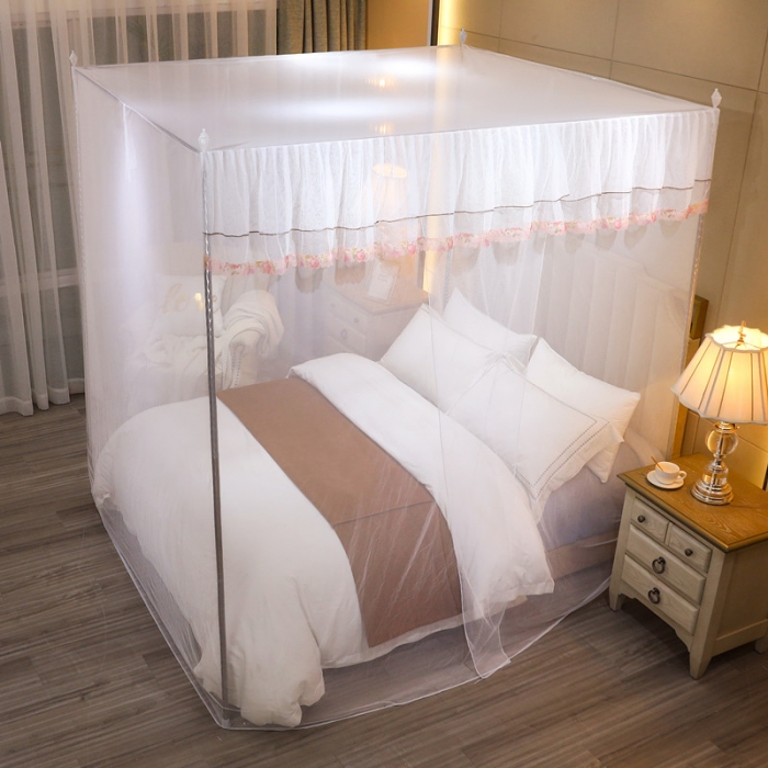 91家纺网 家纺一手货源 找家纺 初心 2025新款单开门蚊帐舒夏白色