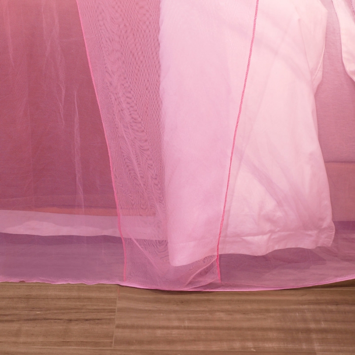 91家纺网 家纺一手货源 找家纺 初心 2025新款单开门蚊帐舒夏粉色