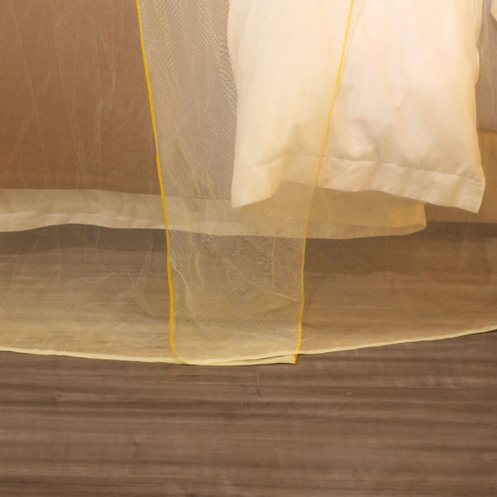 91家纺网 家纺一手货源 找家纺 初心 2025新款单开门蚊帐舒夏米黄