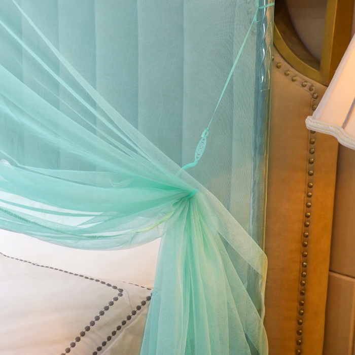 91家纺网 家纺一手货源 找家纺 初心 2025新款单开门蚊帐舒夏水蓝色