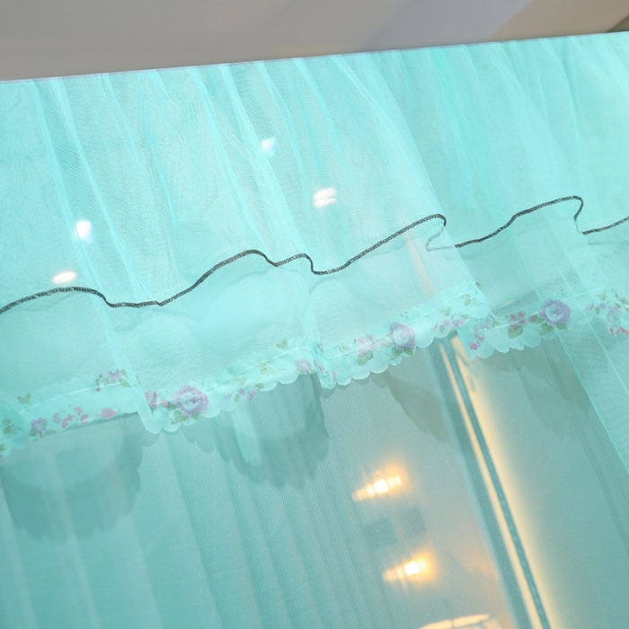 91家纺网 家纺一手货源 找家纺 初心 2025新款单开门蚊帐舒夏水蓝色