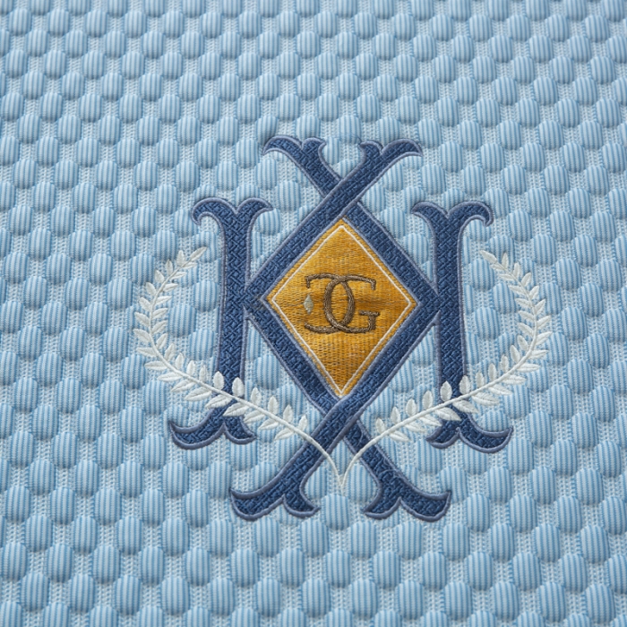 91家纺网 家纺一手货源 找家纺 邦妮 2024新款韩式冰豆墩凉席 深空蓝