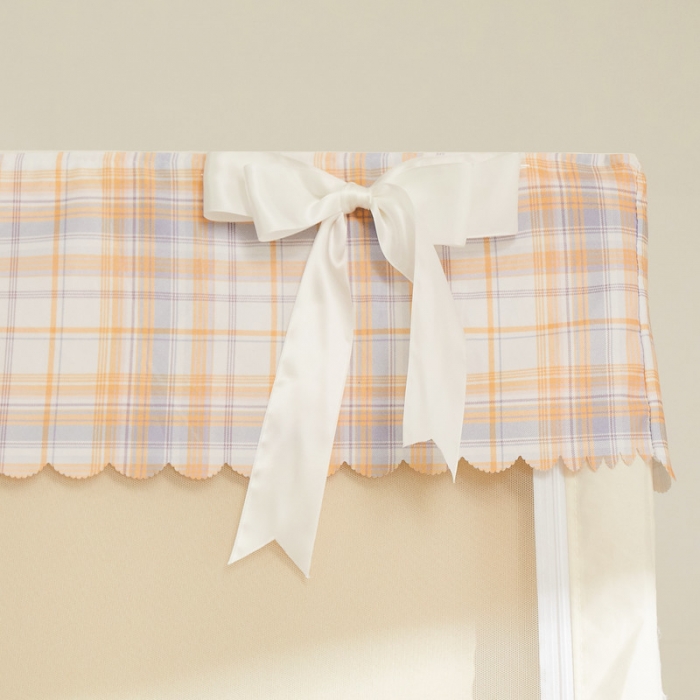 91家纺网 家纺一手货源 找家纺 卓尔居 2025新款强遮光三开纯色床帘蚊帐 奶油色