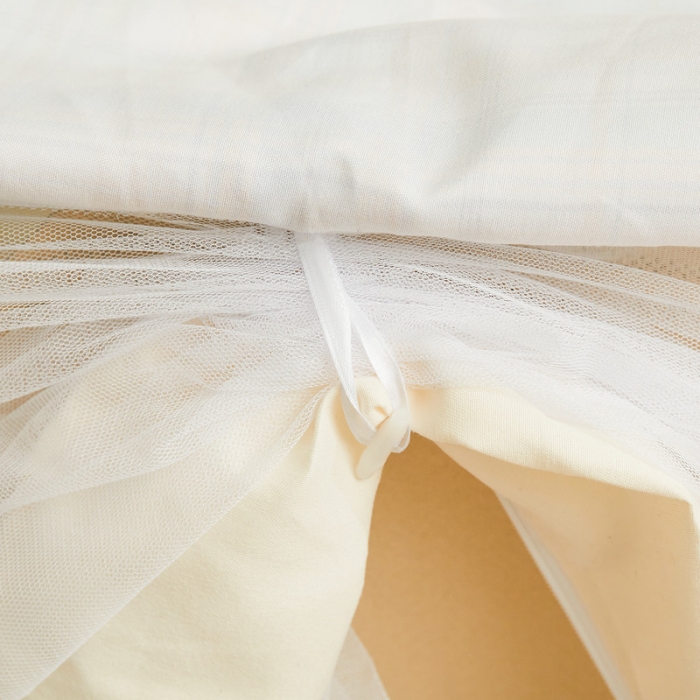 91家纺网 家纺一手货源 找家纺 卓尔居 2025新款强遮光三开纯色床帘蚊帐 奶油色