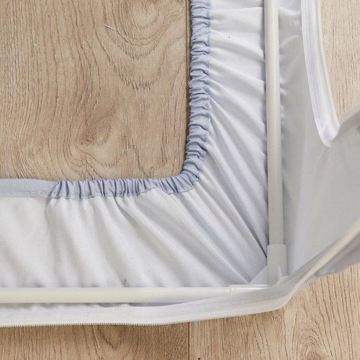 91家纺网 家纺一手货源 找家纺 卓尔居 2025新款强遮光三开纯色床帘蚊帐 太空灰