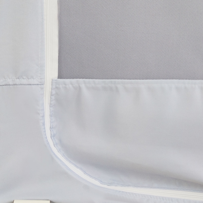 91家纺网 家纺一手货源 找家纺 卓尔居 2025新款强遮光三开纯色床帘蚊帐 太空灰