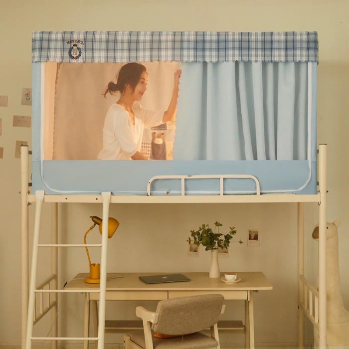 91家纺网 家纺一手货源 找家纺 （总）卓尔居 2025新款强遮光三开纯色床帘蚊帐