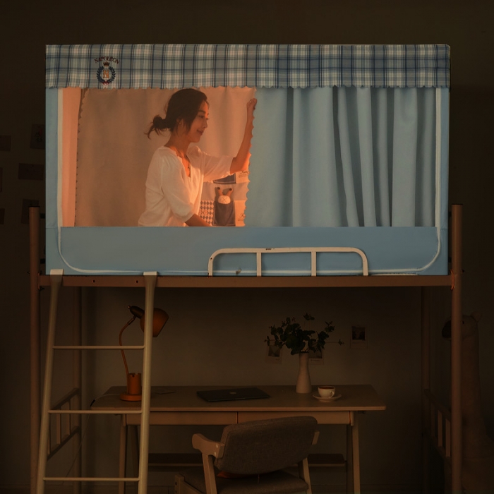 91家纺网 家纺一手货源 找家纺 （总）卓尔居 2025新款强遮光三开纯色床帘蚊帐