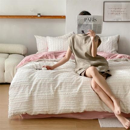 91家纺网 家纺一手货源 找家纺 （总）初拾 2022新款文艺风特定面料全棉剪花镶绳——情书