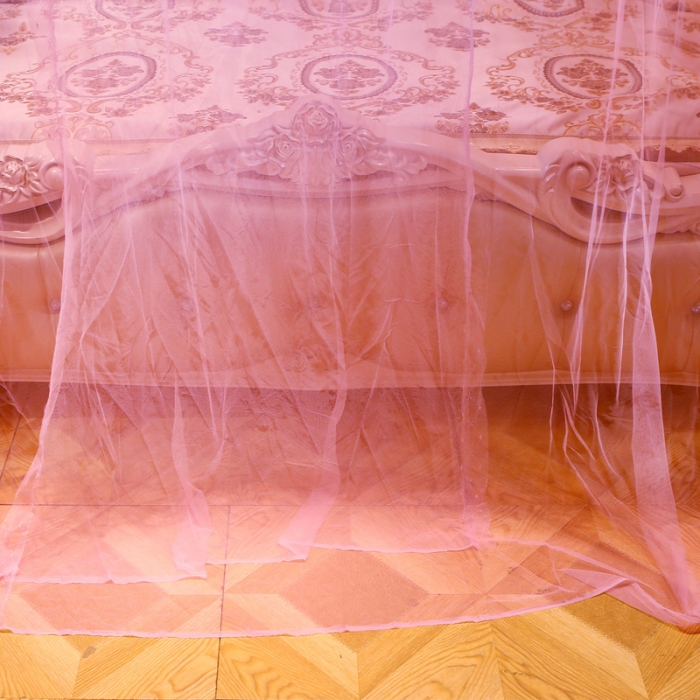 91家纺网 家纺一手货源 找家纺 冉美家纺 2022新款宫廷蚊帐-花思梦系列 粉色