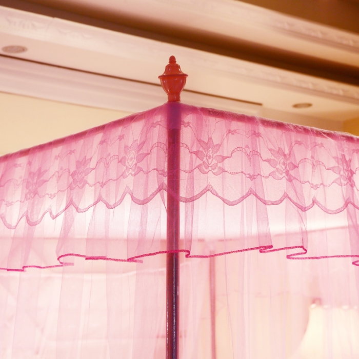 91家纺网 家纺一手货源 找家纺 冉美家纺 2022新款宫廷蚊帐-花思梦系列 粉色