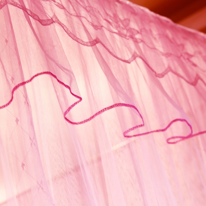 91家纺网 家纺一手货源 找家纺 冉美家纺 2022新款宫廷蚊帐-花思梦系列 粉色