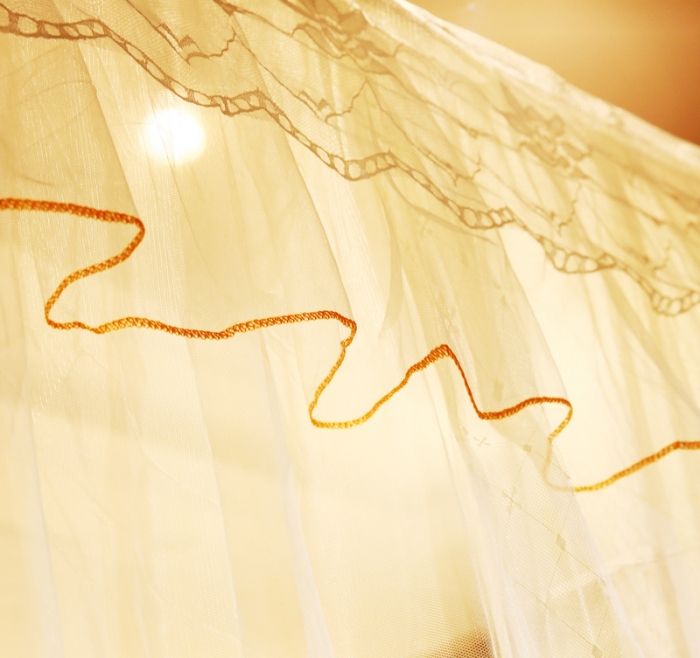 91家纺网 家纺一手货源 找家纺 冉美家纺 2022新款宫廷蚊帐-花思梦系列 米黄