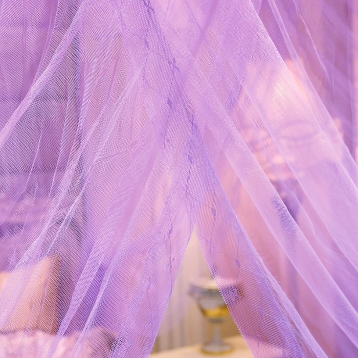 91家纺网 家纺一手货源 找家纺 冉美家纺 2022新款宫廷蚊帐-花思梦系列 紫色