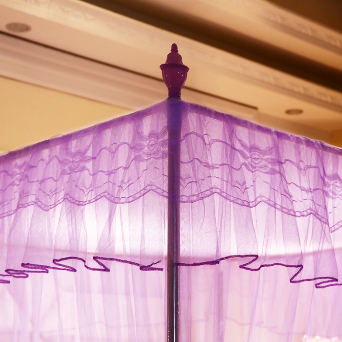 91家纺网 家纺一手货源 找家纺 冉美家纺 2022新款宫廷蚊帐-花思梦系列 紫色