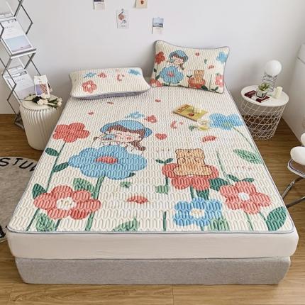 91家纺网 家纺一手货源 找家纺 （总）佰亿莱 2024新款数码印花大版乳胶软凉席三件套