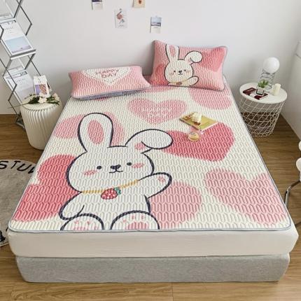 91家纺网 家纺一手货源 找家纺 （总）佰亿莱 2024新款数码印花大版乳胶软凉席三件套