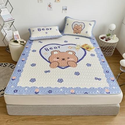 91家纺网 家纺一手货源 找家纺 （总）佰亿莱 2024新款数码印花大版乳胶软凉席三件套