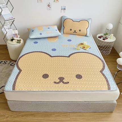 91家纺网 家纺一手货源 找家纺 （总）佰亿莱 2024新款数码印花大版乳胶软凉席三件套