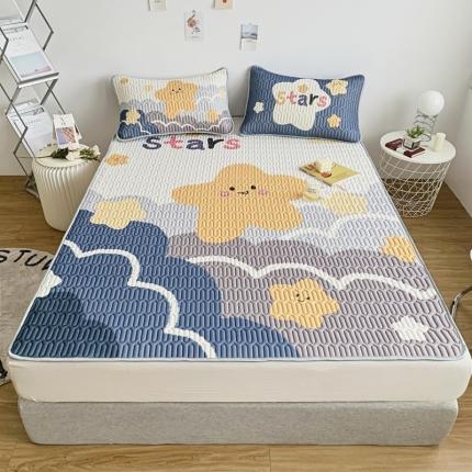 91家纺网 家纺一手货源 找家纺 （总）佰亿莱 2024新款数码印花大版乳胶软凉席三件套