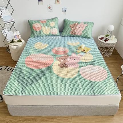 91家纺网 家纺一手货源 找家纺 （总）佰亿莱 2024新款数码印花大版乳胶软凉席三件套