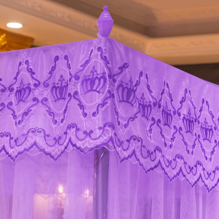 91家纺网 家纺一手货源 找家纺 冉美家纺 2022新款宫廷蚊帐-幻彩系列 紫色
