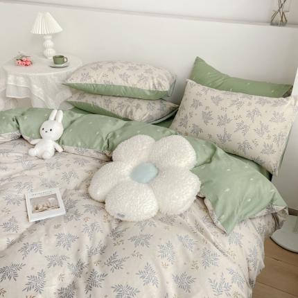 91家纺网 家纺一手货源 找家纺 凌鼎 2025新款40支13372全棉印花四件套 迷离叶