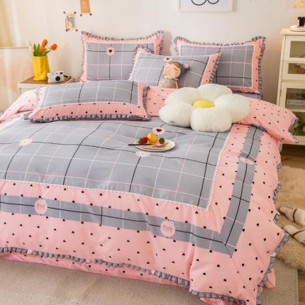 91家纺网 家纺一手货源 找家纺 （总）皇谱家纺 新款韩版欧彩棉四件套磨毛直播爆款专版花型