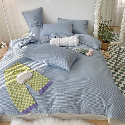 91家纺网 家纺一手货源 找家纺 2022 新款简单款全棉四件套 极简