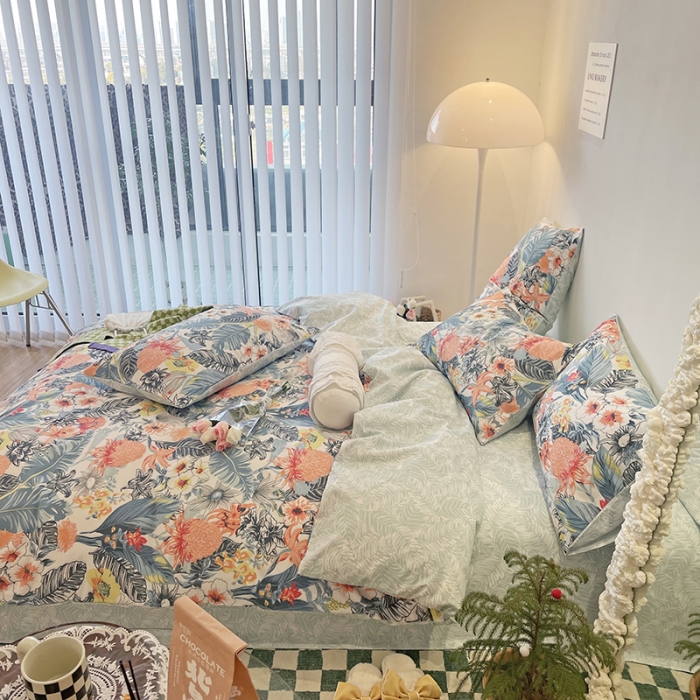 91家纺网 家纺一手货源 找家纺 （总）2022 新款简单款全棉四件套