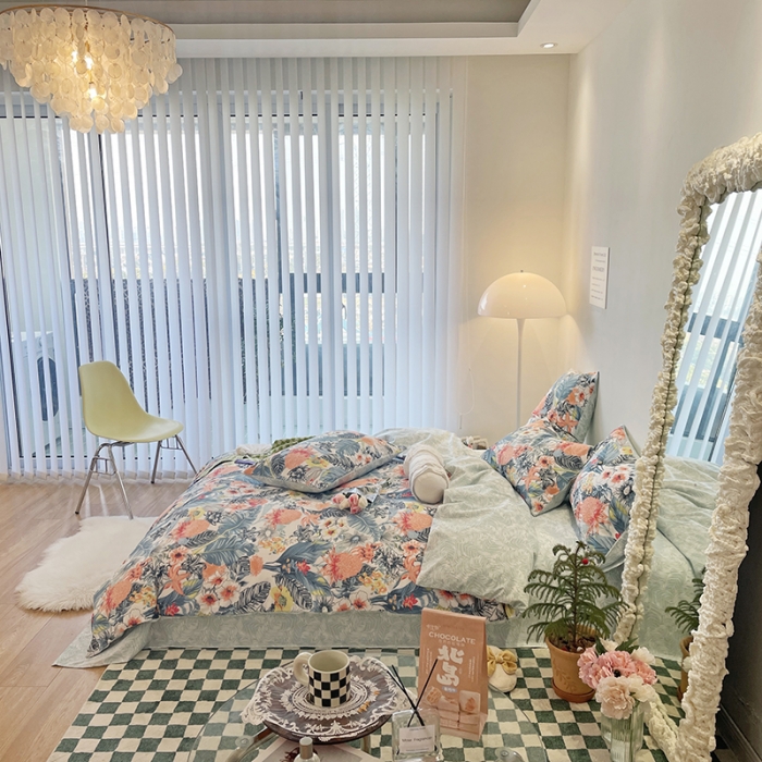 91家纺网 家纺一手货源 找家纺 （总）2022 新款简单款全棉四件套