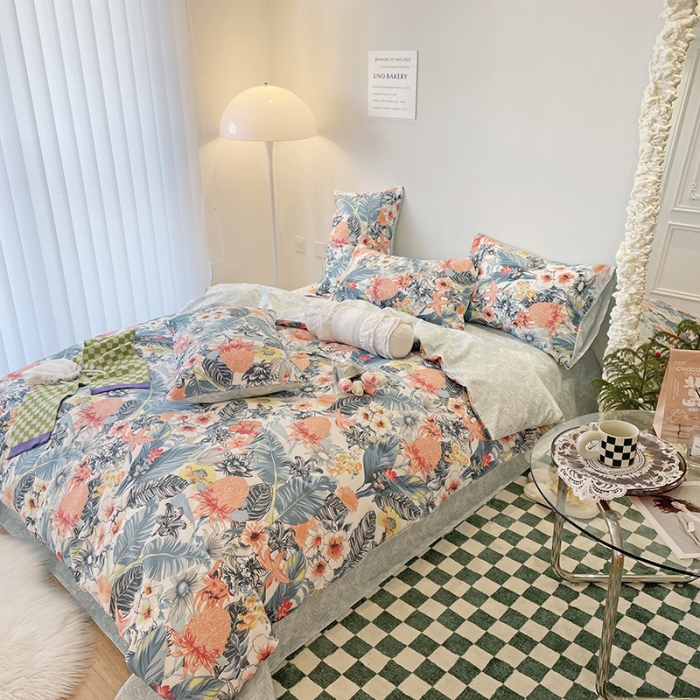 91家纺网 家纺一手货源 找家纺 （总）2022 新款简单款全棉四件套