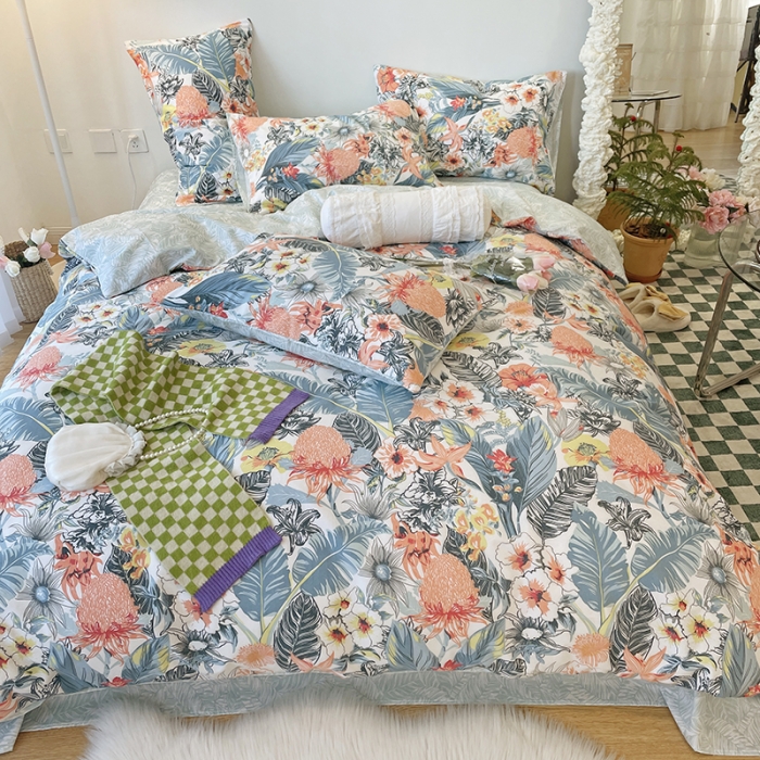 91家纺网 家纺一手货源 找家纺 （总）2022 新款简单款全棉四件套