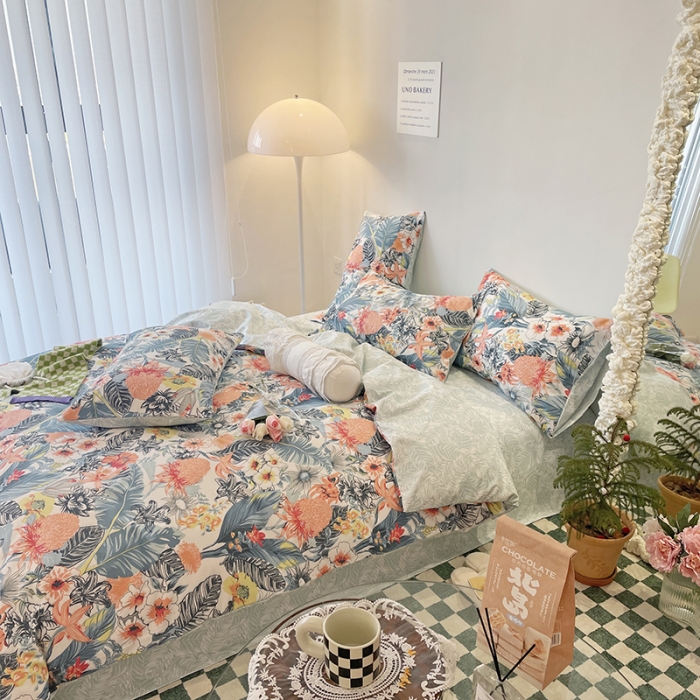 91家纺网 家纺一手货源 找家纺 （总）2022 新款简单款全棉四件套