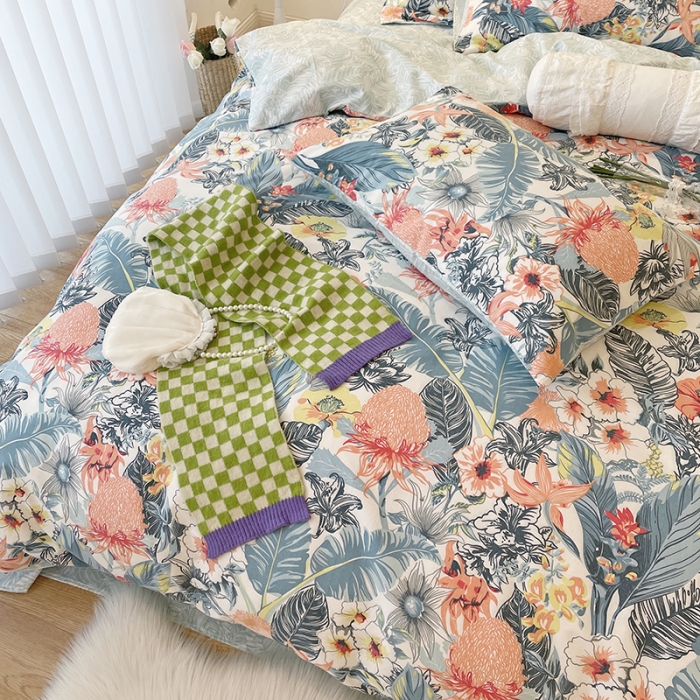 91家纺网 家纺一手货源 找家纺 （总）2022 新款简单款全棉四件套