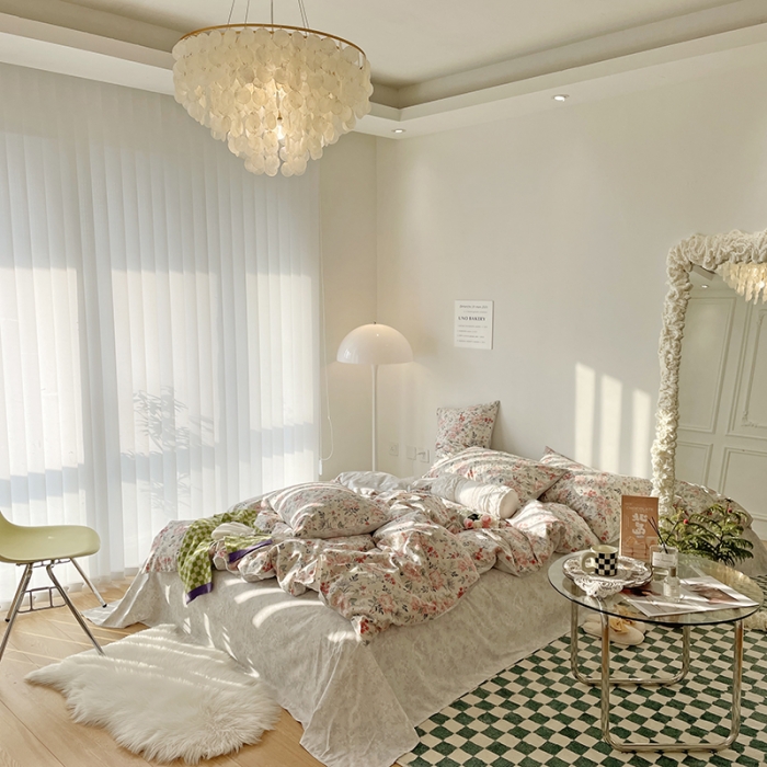 91家纺网 家纺一手货源 找家纺 2022 新款简单款全棉四件套 花倾城