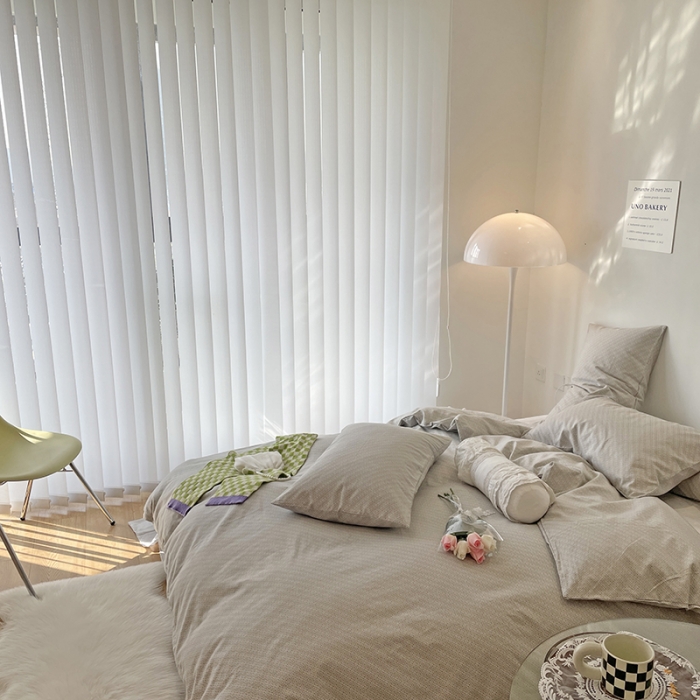 91家纺网 家纺一手货源 找家纺 2022 新款简单款全棉四件套 回形针