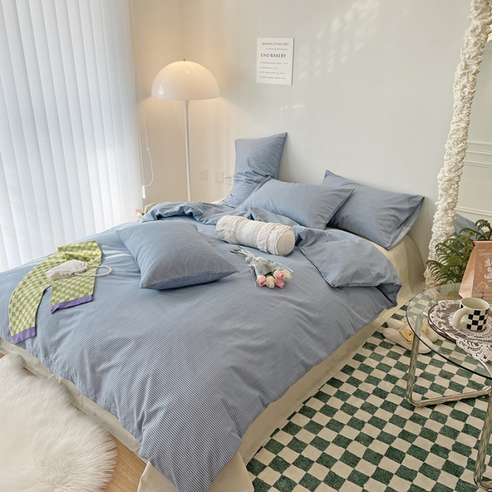 91家纺网 家纺一手货源 找家纺 2022 新款简单款全棉四件套 极简