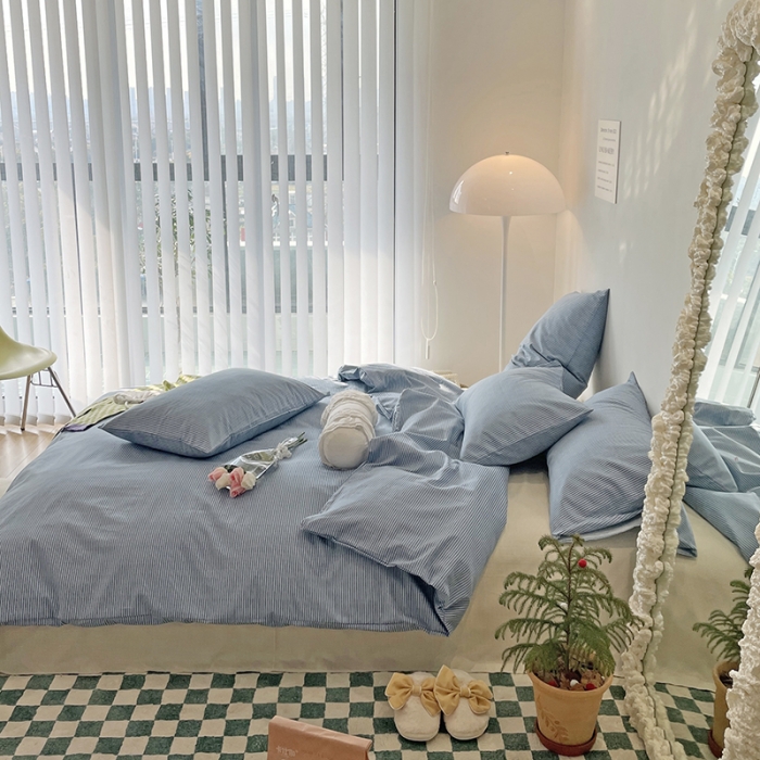 91家纺网 家纺一手货源 找家纺 2022 新款简单款全棉四件套 极简