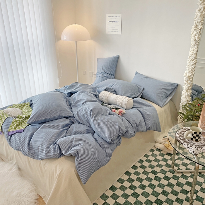 91家纺网 家纺一手货源 找家纺 2022 新款简单款全棉四件套 极简