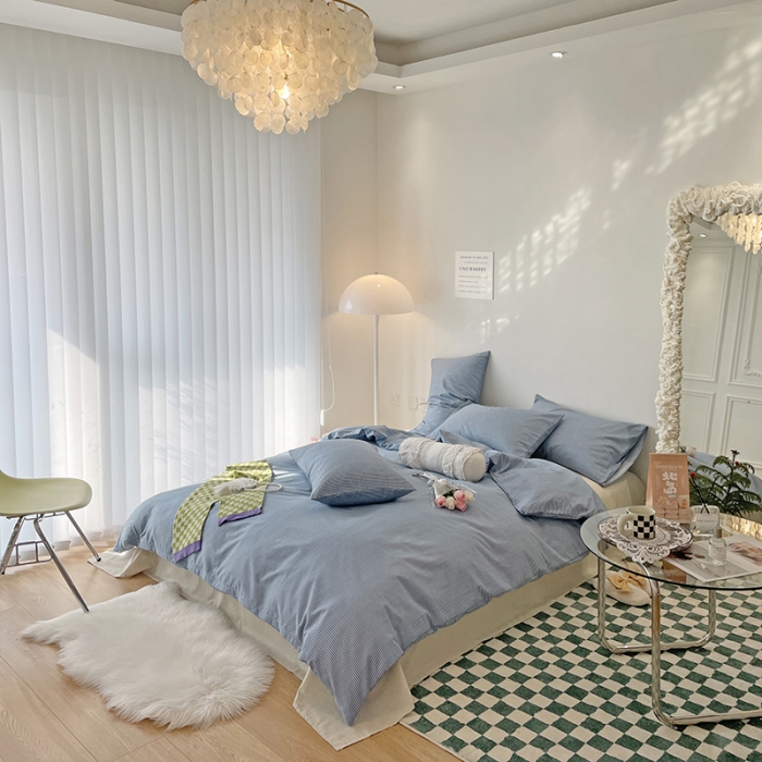 91家纺网 家纺一手货源 找家纺 2022 新款简单款全棉四件套 极简