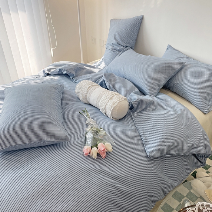 91家纺网 家纺一手货源 找家纺 2022 新款简单款全棉四件套 极简