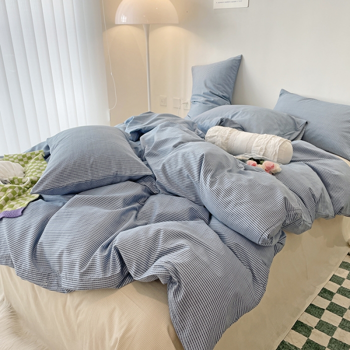 91家纺网 家纺一手货源 找家纺 2022 新款简单款全棉四件套 极简