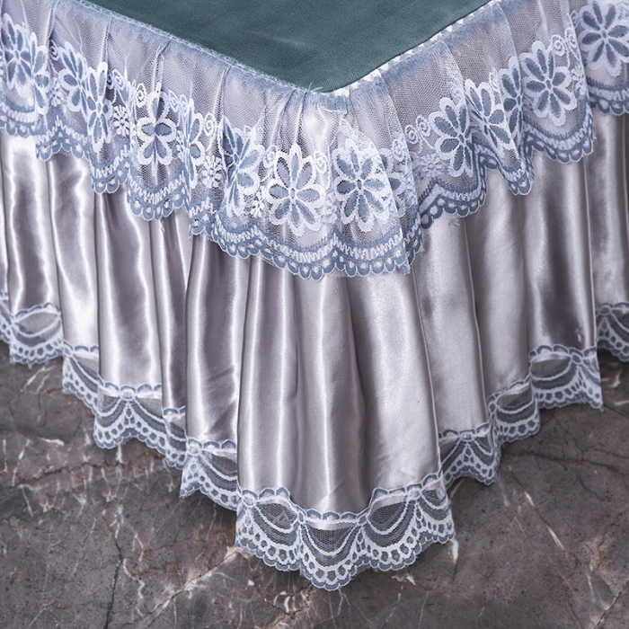 91家纺网 家纺一手货源 找家纺 优姿家纺 2024新款冰丝凉席床裙款 爱的花海