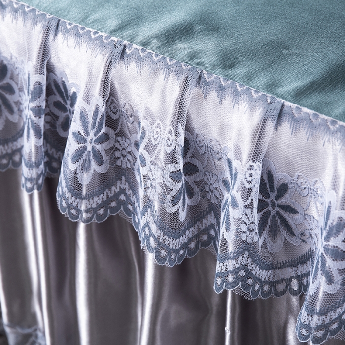 91家纺网 家纺一手货源 找家纺 优姿家纺 2024新款冰丝凉席床裙款 爱的花海