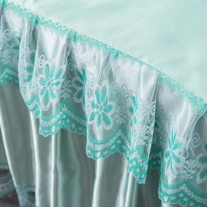 91家纺网 家纺一手货源 找家纺 优姿家纺 2024新款冰丝凉席床裙款 春色满园绿