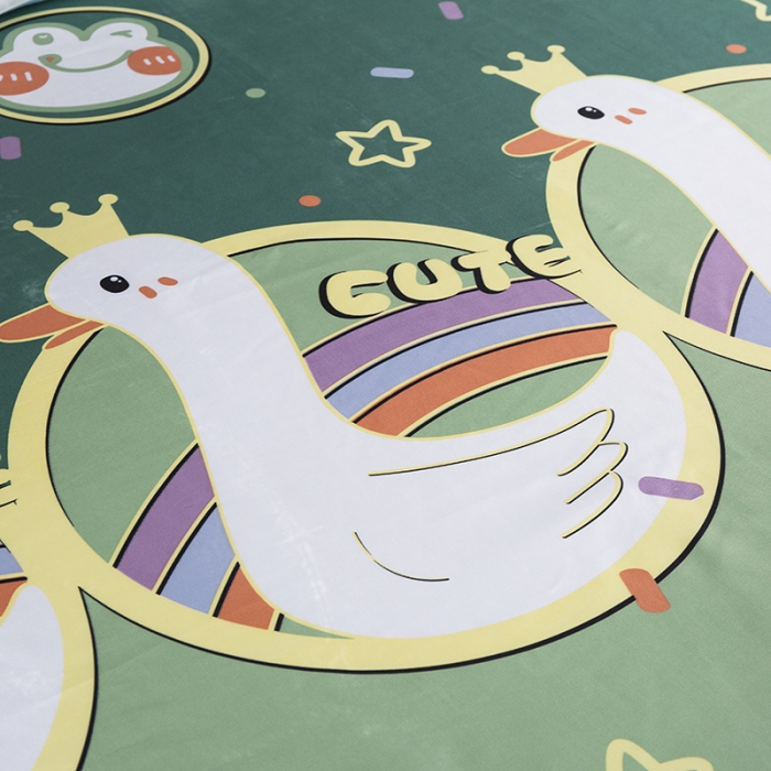 91家纺网 家纺一手货源 找家纺 优姿家纺 2024新款冰丝凉席床裙款 动物乐园