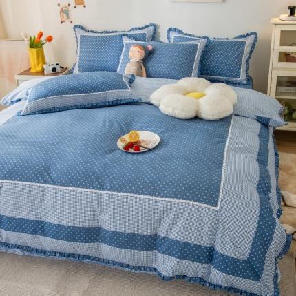 91家纺网 家纺一手货源 找家纺 皇谱家纺 2022韩版欧彩棉四件套 清新世界