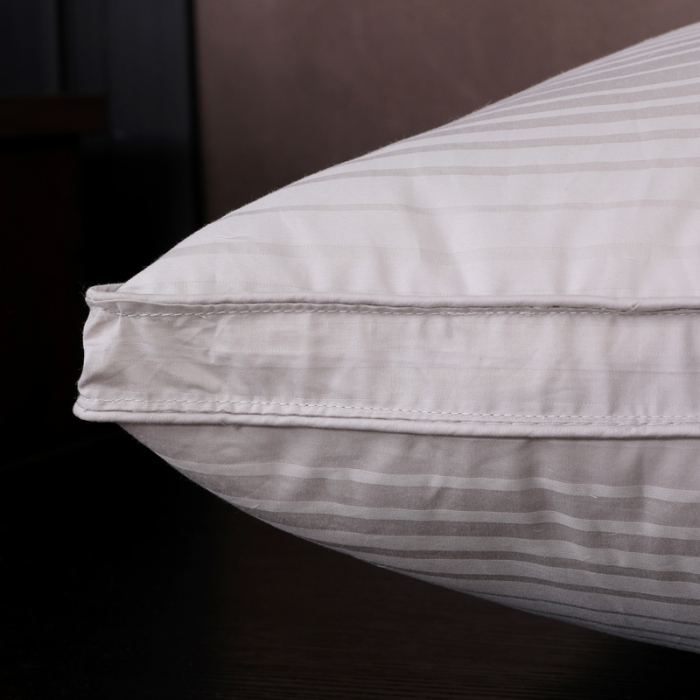 91家纺网 家纺一手货源 找家纺 羽仙子 2023新款100支贡缎提花枕芯三层灰色