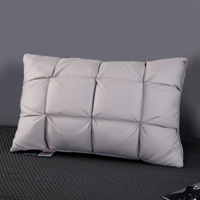 91家纺网 家纺一手货源 找家纺 羽仙子 2023新款面包款80支柔赛丝三层枕芯银灰